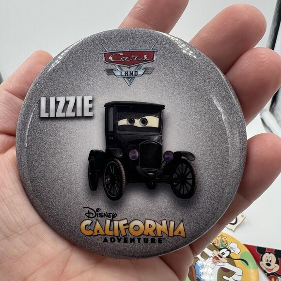 Disney Pin 2013 Disney Movie Cars Land Lizzie California Adventure Pin Button - Picture 1 of 3